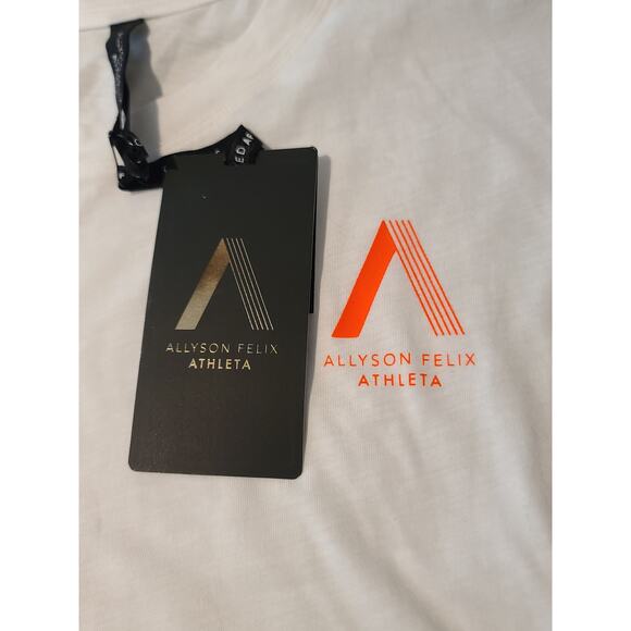 NWT Athleta Allyson Felix white legend graphic tee short sleeve - 1X - Picture 6 of 7